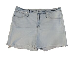 MADEWELL HIGH RISE DENIM SHORTS. SIZE 34.